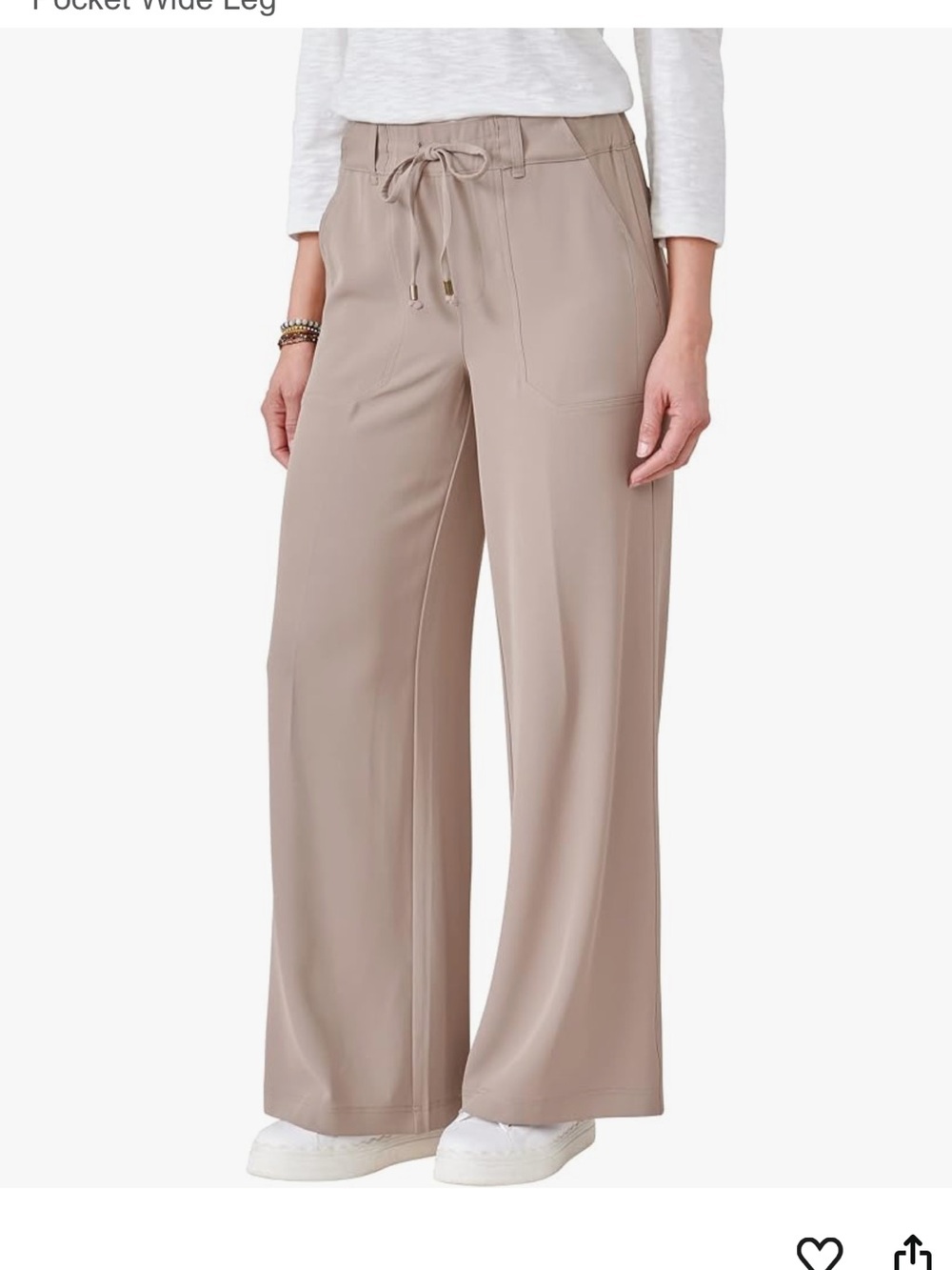 Democracy Neutral Wide-Leg Pull-On Pants - Light Taupe